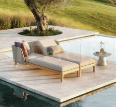 Итальянские Уличная мебель - Кушетка CALYPSO LOUNGE CLYL 140 фабрика Royal Botania