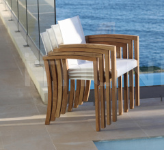 Итальянские Уличная мебель - Стул с подлокотниками XQI XQI 55 фабрика Royal Botania