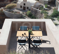 Итальянские Уличные столы - Стол обеденный TRAVERSE TRV 150F Итальянские Уличные столы - Стол обеденный TRAVERSE TRV 150F фабрика Royal Botania