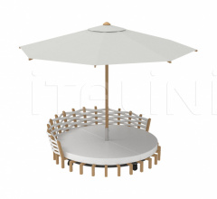 Итальянские Уличная мебель - Диван LOTUS LTS 220R фабрика Royal Botania