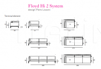 Модульный диван Floyd-Hi 2 System Living Divani