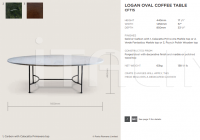 Кофейный столик LOGAN OVAL COFFEE TABLE Porta Romana