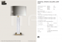 Настольный светильник CRYSTAL STRATA COLUMN LAMP Porta Romana