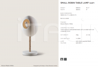 Настольный светильник SMALL ROBIN TABLE LAMP Porta Romana
