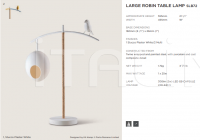 Настольный светильник LARGE ROBIN TABLE LAMP Porta Romana