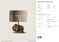 Настольный светильник ELEPHANT LAMP Porta Romana