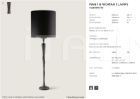 Настольный светильник MAN 1 & WOMAN 1 LAMPS Porta Romana