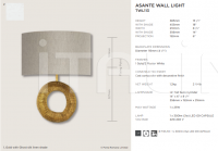 Настенный светильник ASANTE WALL LIGHT Porta Romana