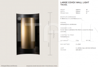 Настенный светильник LARGE COVEX WALL LIGHT Porta Romana