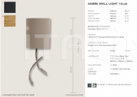 Настенный светильник SABRE WALL LIGHT Porta Romana