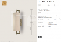 Настенный светильник LILLE WALL LIGHT Porta Romana