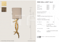 Настенный светильник MIRO WALL LIGHT Porta Romana
