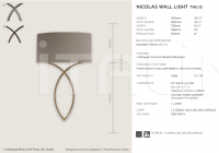 Настенный светильник NICOLAS WALL LIGHT Porta Romana