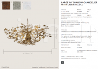 Люстра LARGE IVY SHADOW CHANDELIER WITH CHAIN Porta Romana