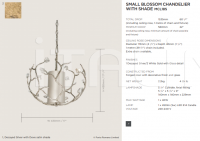 Люстра SMALL BLOSSOM CHANDELIER WITH SHADE Porta Romana