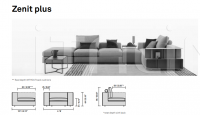 Модульный диван Zenit plus+Zenit Wall Bontempi Divani