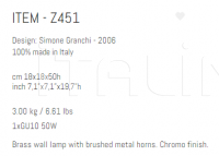 Настенный светильник Z451 Sigma L2