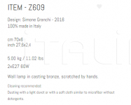 Настенный светильник Z609 Sigma L2