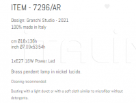 Подвесной светильник 7296/AR Sigma L2