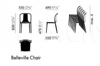 Стул Belleville Chair Wood Vitra