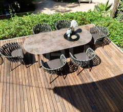 Итальянские Уличные столы - Стол обеденный EMMA Table Итальянские Уличные столы - Стол обеденный EMMA Table фабрика Varaschin