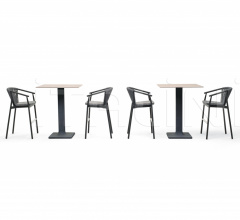 Итальянские Уличные столы - Стол обеденный PLINTO LOW TABLE BASE Итальянские Уличные столы - Стол обеденный PLINTO LOW TABLE BASE фабрика Varaschin