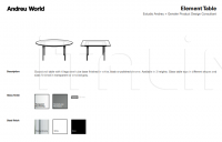 Кофейный столик Element Table ME1033 Andreu World