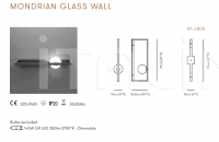 Настенный светильник MONDRIAN GLASS WALL Venicem