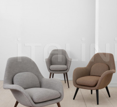 Стул с подлокотниками Swoon Chair Wood base Стул с подлокотниками Swoon Chair Wood base фабрика Fredericia