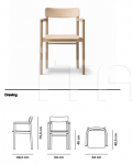 Стул с подлокотниками Post Chair - Model 3445 Fredericia