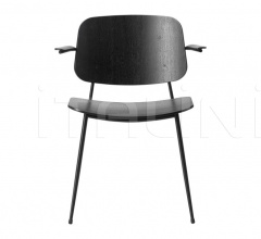 Стул с подлокотниками Søborg metal base armchair Стул с подлокотниками Søborg metal base armchair фабрика Fredericia