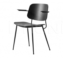 Стул с подлокотниками Søborg metal base armchair Стул с подлокотниками Søborg metal base armchair фабрика Fredericia