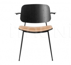 Стул с подлокотниками Søborg metal base armchair Стул с подлокотниками Søborg metal base armchair фабрика Fredericia