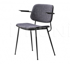 Стул с подлокотниками Søborg metal base armchair Стул с подлокотниками Søborg metal base armchair фабрика Fredericia