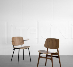 Стул с подлокотниками Søborg metal base armchair Стул с подлокотниками Søborg metal base armchair фабрика Fredericia