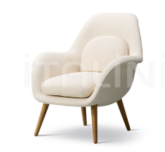 Кресло Swoon Lounge Petit Wood base Кресло Swoon Lounge Petit Wood base фабрика Fredericia
