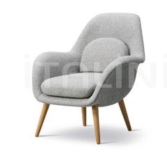Кресло Swoon Lounge Petit Wood base Кресло Swoon Lounge Petit Wood base фабрика Fredericia