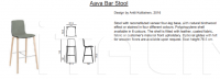 Барный стул Aava Bar stool 4 wood legs Arper