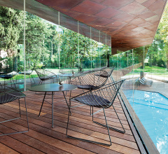 Итальянские Уличные столы - Стол обеденный Leaf H 50 Итальянские Уличные столы - Стол обеденный Leaf H 50 фабрика Arper