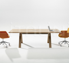 Итальянские Столы для конференц зала - Стол Cross H 74 Office Top Итальянские Столы для конференц зала - Стол Cross H 74 Office Top фабрика Arper