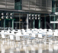 Итальянские Столы обеденные - Стол обеденный Dizzie H 74 фабрика Arper