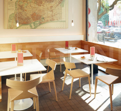 Итальянские Столы обеденные - Стол обеденный Dizzie H 74 фабрика Arper