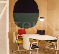 Итальянские Столы обеденные - Стол обеденный Dizzie H 74 фабрика Arper