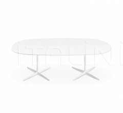 Итальянские Столы обеденные - Стол обеденный Eolo H 74 double base фабрика Arper