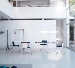 Итальянские Столы обеденные - Стол обеденный Eolo H 74 double base фабрика Arper