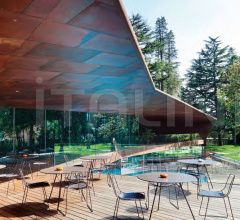 Итальянские Уличные столы - Стол обеденный Leaf H 74 Итальянские Уличные столы - Стол обеденный Leaf H 74 фабрика Arper