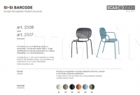 Стул с подлокотниками Si-Si Barcode armchair Scab Design