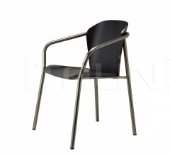 Стул с подлокотниками Finn Metal Wood armchair фабрика Scab Design