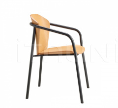 Стул с подлокотниками Finn Metal Wood armchair фабрика Scab Design
