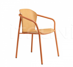 Стул с подлокотниками Finn Metal Wood armchair фабрика Scab Design